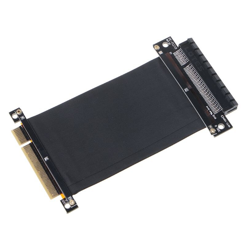 15cm PCI-e PCI Express 8X to 8X Extension Cable with Gold-Plated Connector 180 Degree Cable Line Cord