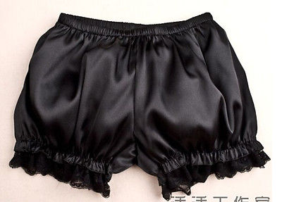 Kvinder pige pæne sikkerhedslag blonder shorts bukser sommer: Sort