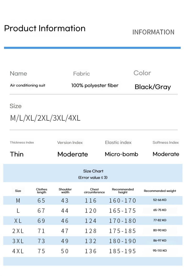 Zomerse koelventilator, airconditioningpak, slim fit, unisex, multi-pocket, casual, modieus, intelligent, koelvest, werkkleding