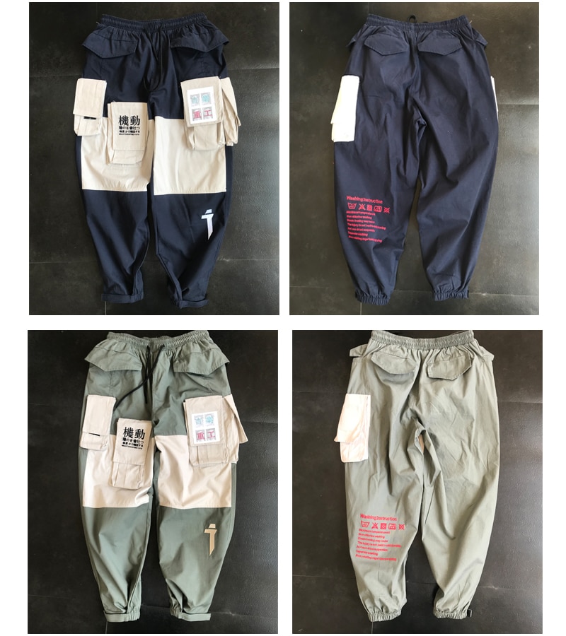 Ropa para hombre, pantalones Cargo con bolsillos de almazuela, pantalones de chándal Harajuku Hip Hop para hombre, pantalones de pista corredores para hombre, ropa de calle michalova