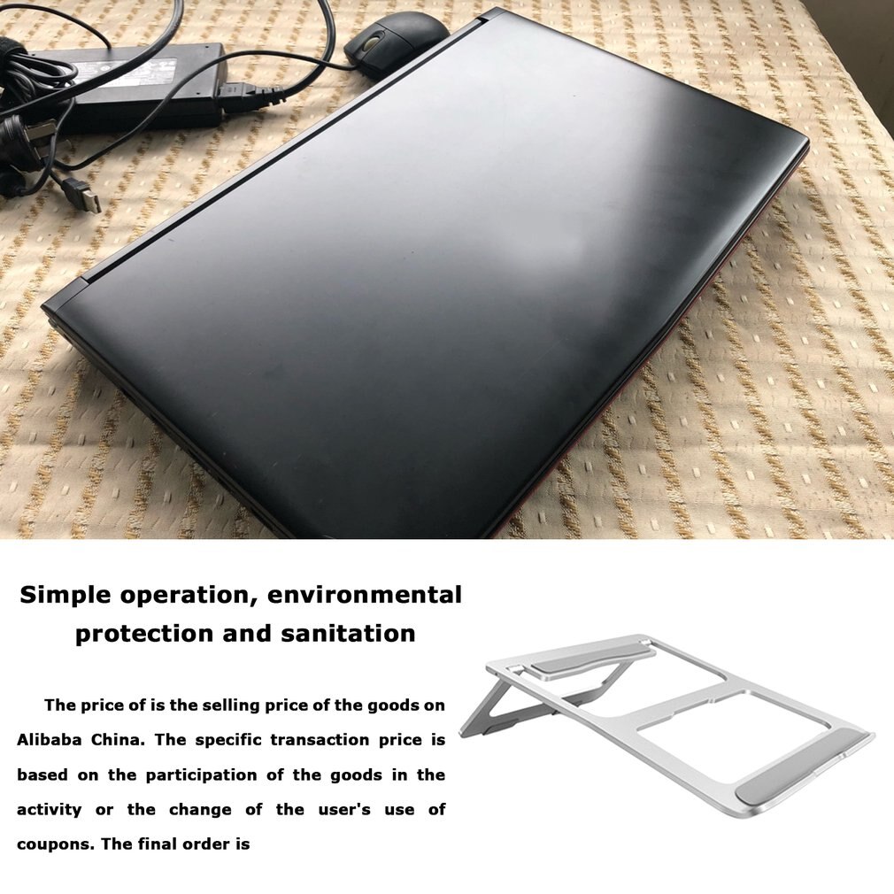 Foldable Laptop Stand Aluminum Adjustable Desktop Tablet Holder Desk Table Mobile Phone Stand practical