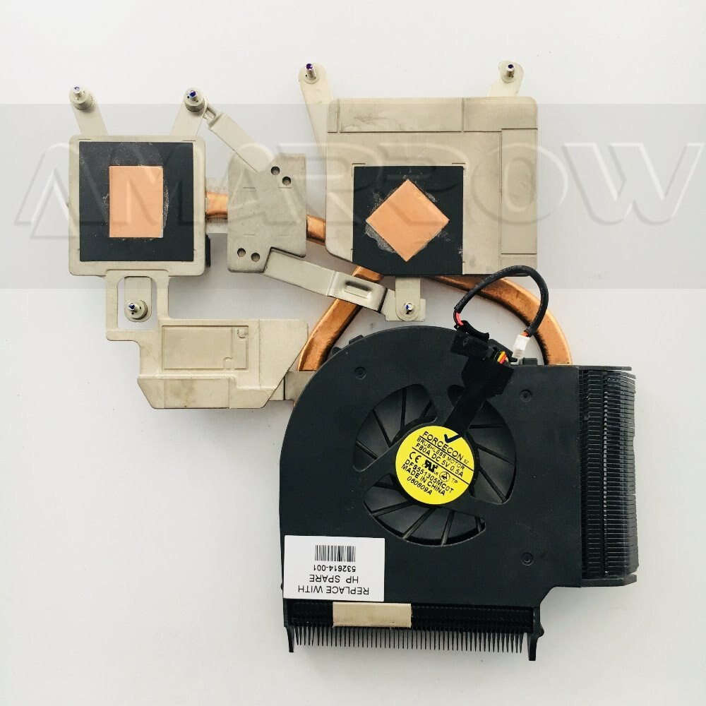 Original laptop heatsink cooling fan cpu cooler For HP DV6 DV7 DV6-1000 DV6-2000 CPU heatsink 532614 532613 535438
