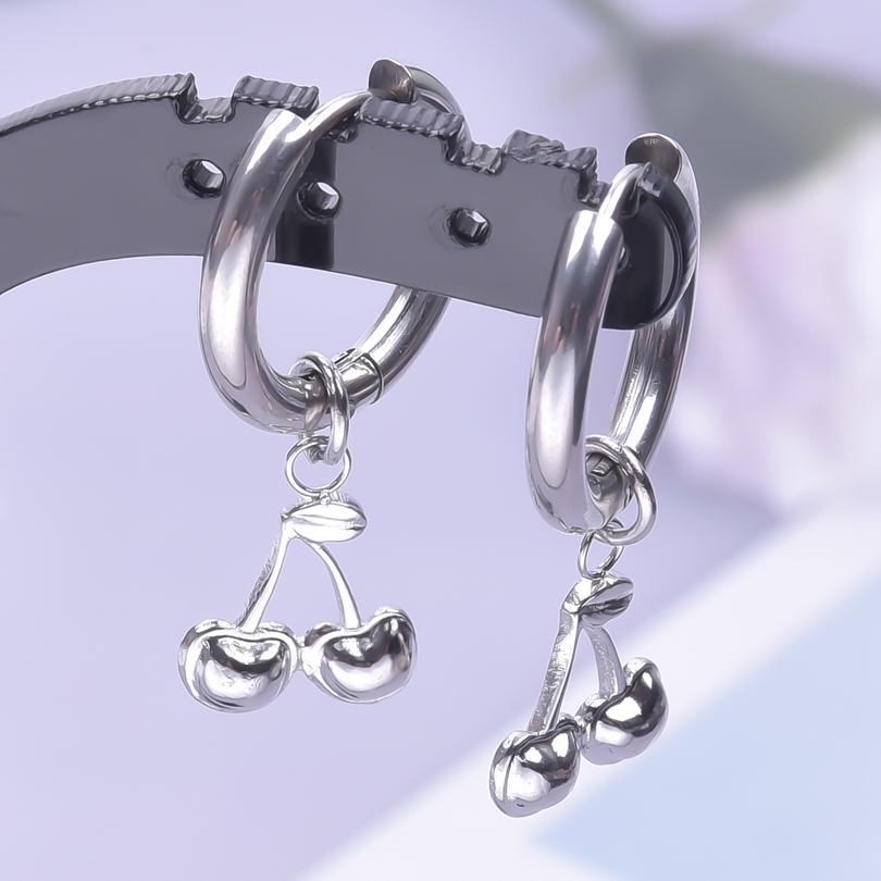 Flamingo Schlange Ohrring durchbohren Edelstahl Ohrringe Für Frauen Männer Zubehör Rose Schädel Ohr Ringe Reifen Pendientes Mujer: Champagnergold