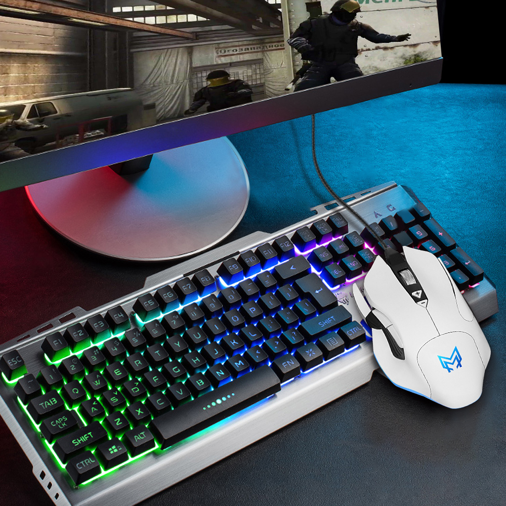 Anmck Wired Gaming Mouse Optical 7 Buttons 1600/2400DPI LED USB Mice For Business Home Office Laptops PC Computer Gamer