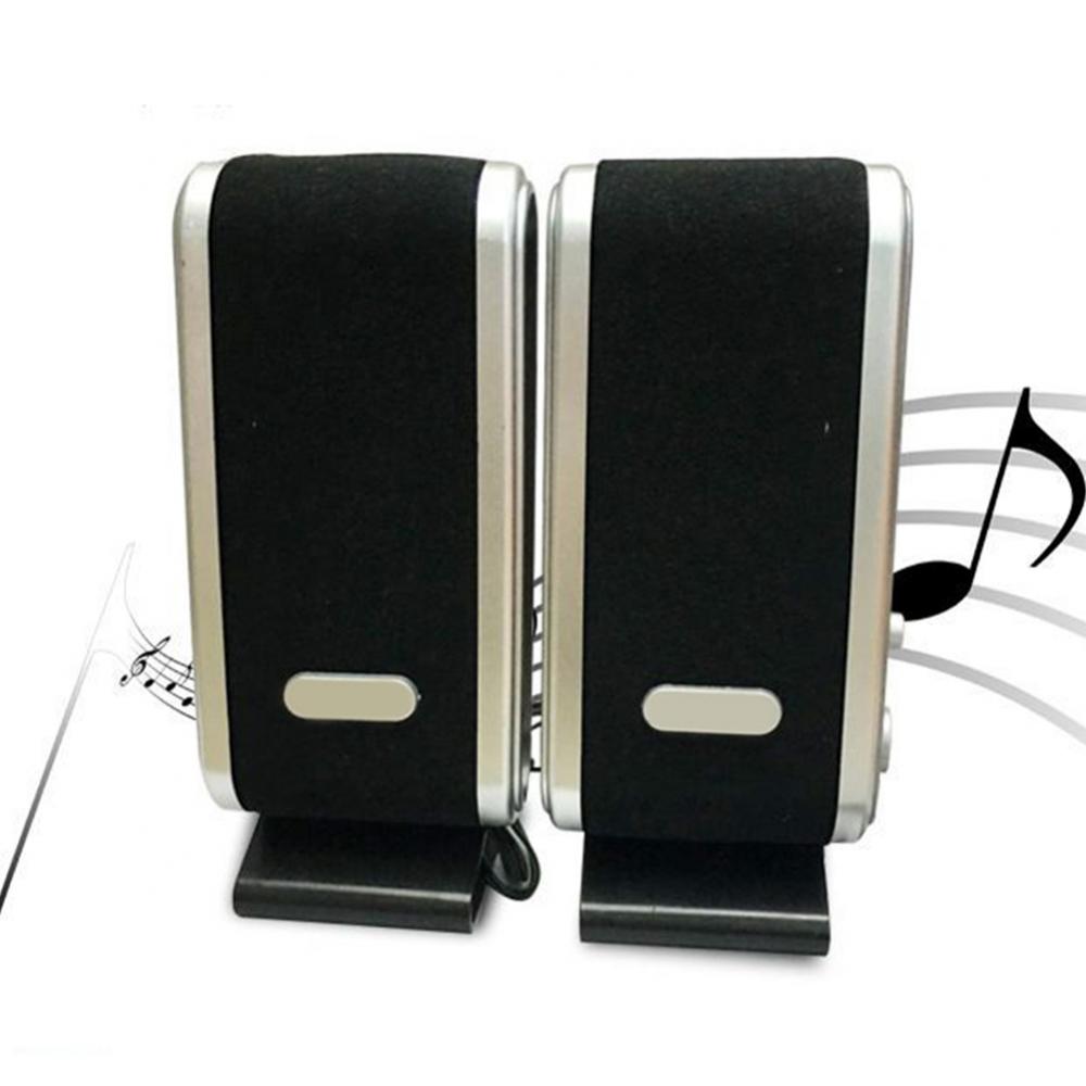 Tragbarer lautsprecher mit 3.5mm stereo-musikplayern für desktop-pcs und laptops (2 stück, usb)