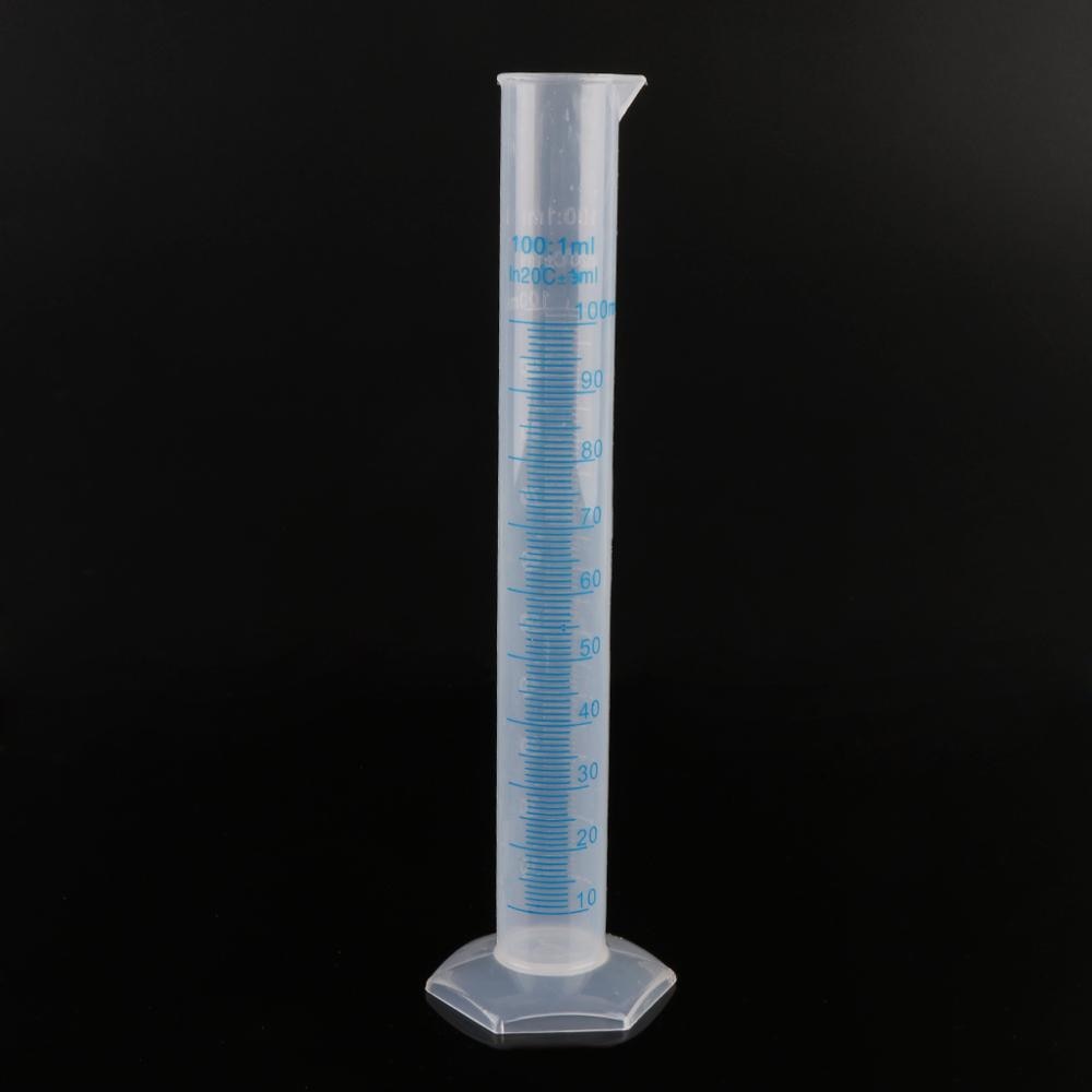 1 Pc Plastic Measuring Cylinder Laboratory Test Graduated Liquid Trial Tube Jar Tool