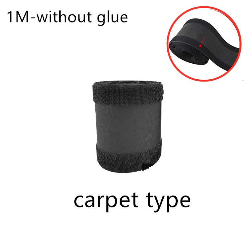 1/3 Meter Soft Adjustable Cable Cover Hook And Loop Management Sleeve Office Home Floor Carpet Wire Organizer Supplies: 1m-carpet type-black