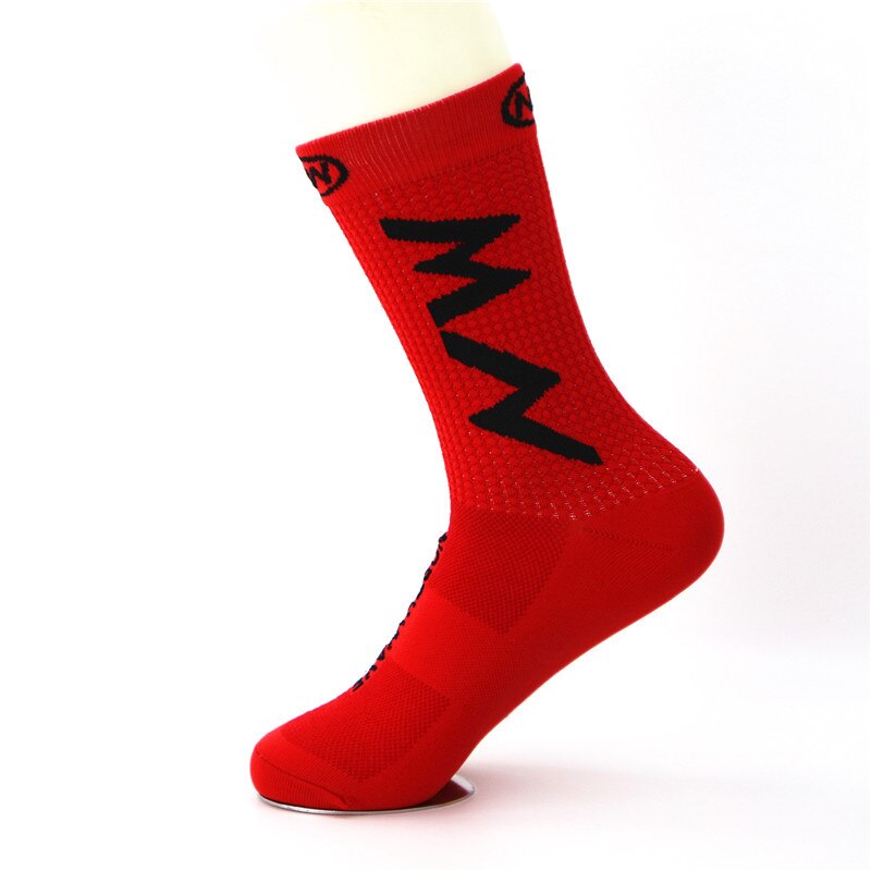 Calcetines de Ciclismo de para hombre y mujer, medias transpirables para ciclismo de montaña o de carretera, para deportes al aire libre,: red 1