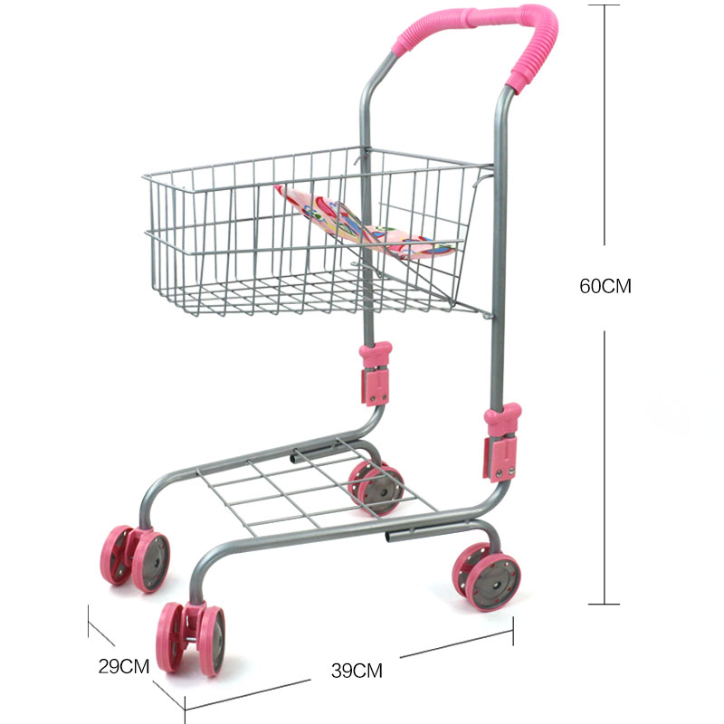 Play House Cart Boy Girl Child Simulation Supermarket Trolley Mini 3 Year Old Baby Stroller Big Space 68cmHeight