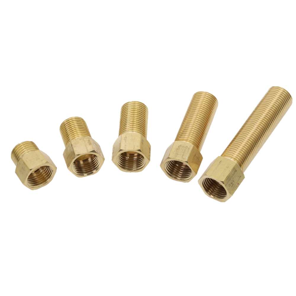 Messing Connector 1/2 "Bsp Man-vrouw Thread Veranderen Koppelstuk Recht In Adapter Fittings 28 Mm 40 Mm 50mm 70 Mm 100 Mm Lengte