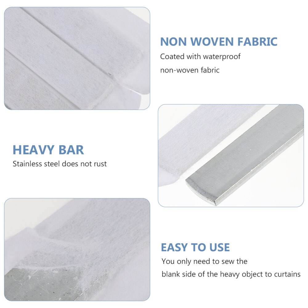 12 st nonwoven gardintillbehör täckta gardinvikter för dukflagggardin