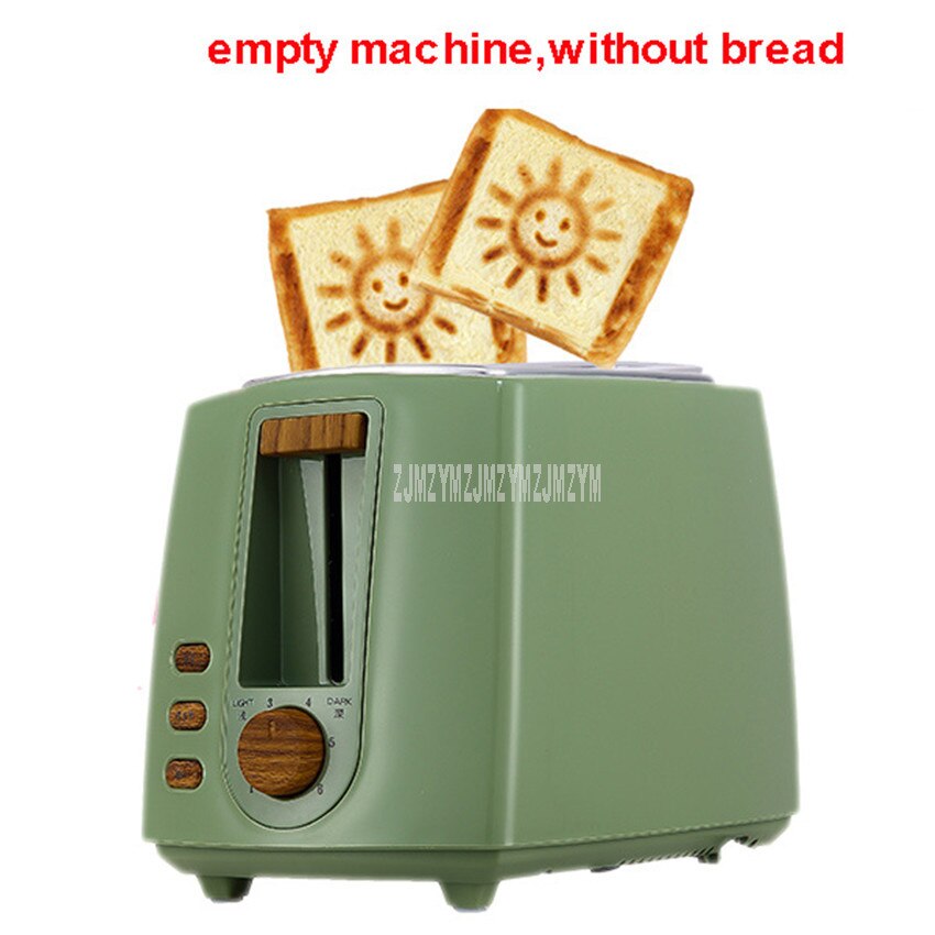 Bread Baking Oven Machine 6-Gear Adjustable Electric Toaster Household Automatic Breakfast Toast Sandwich Maker Reheat Function: olive green