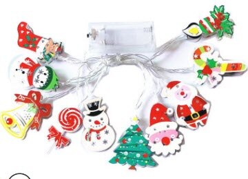 Dekoracja na choinkę lekka girlanda żarówkowa doprowadziło podświetlana ładowarka USB bałwanek i święty mikołaj doprowadziło światło robić dekoracji 3M 20doprowadziło: wielobarwność