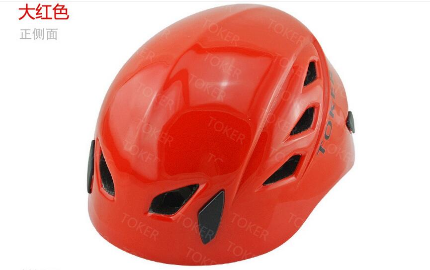 Head size Adjustable 54-61cm Mountain-climbing helmet Rescue prompt Helmet Outdoor safety helmets: Red