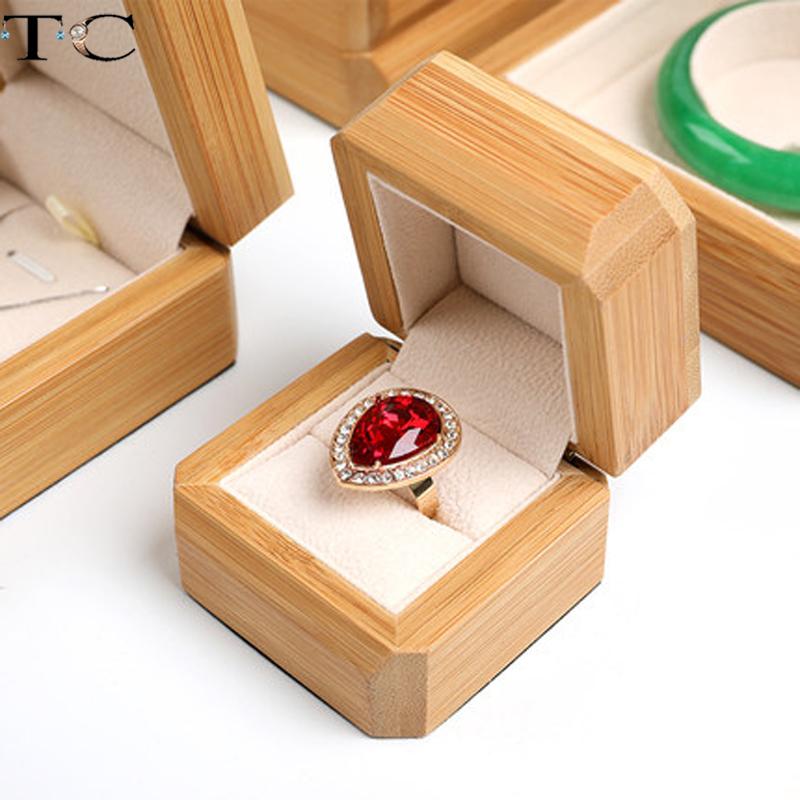 Bamboo and Wood Jewelry Packaging Box Buddhist Bead Collection Box Bamboo Wood Necklace Box Proposal Ring Box