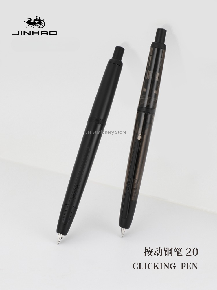 JINHAO 20 pluma estilográfica pluma de tinta de lujo F EF Nib escritura caligrafía bolígrafos útiles escolares papelería PK MAJOHN A1 10