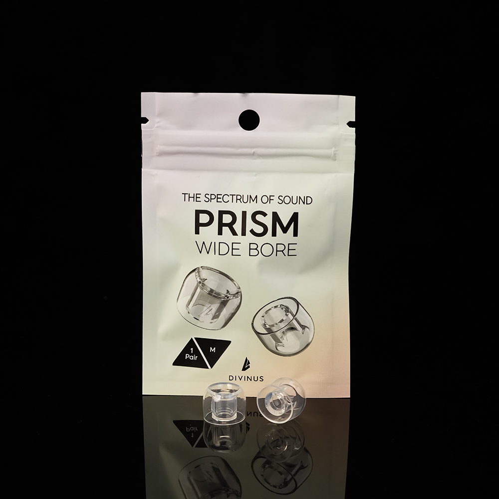 Divinus Prism Wide Bore LSR Earphone Eartips For 4-6mm Nozzle, Earphone Ear Tips for Dunu Davinci, AFUL Performer 5+2, JUZEAR