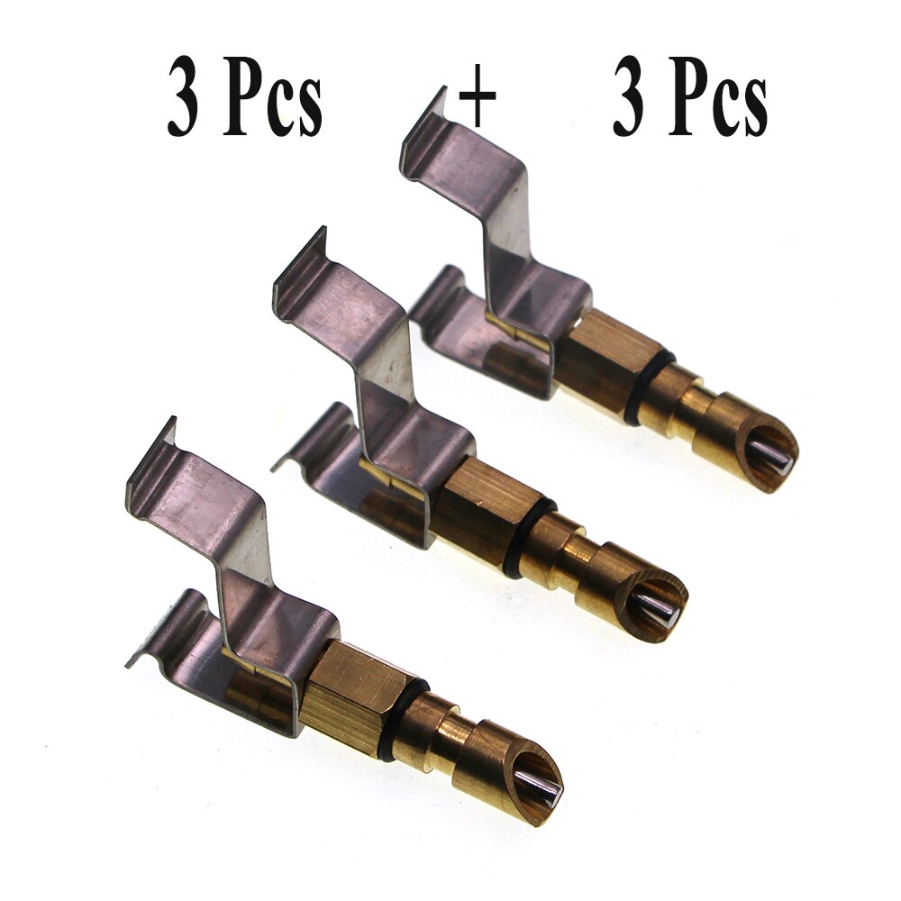 6Pcs Rat Konijn Hamster Bunny Muis Chinchill Knaagdieren Messing Drinknippel Automatische Drinken Watering Waterer Lente Pet Lab: 3SETS