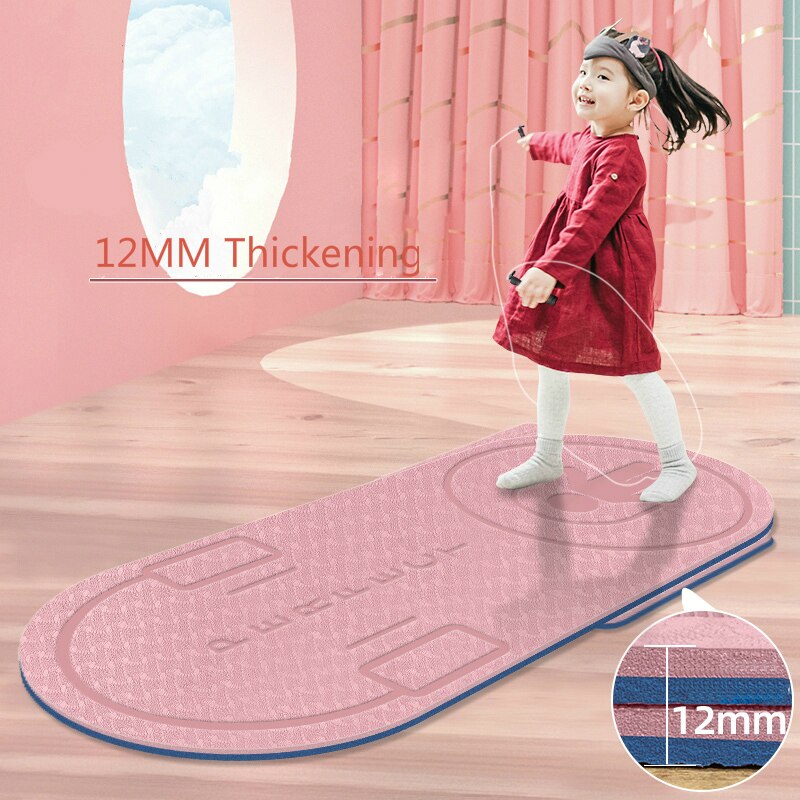 Skipping Mat Jump Touw Huishouden Buffer Pad Stille Fitness Yoga Mat Tpe Dikke Vloermat Home Gym Sport Oefening Mat antislip