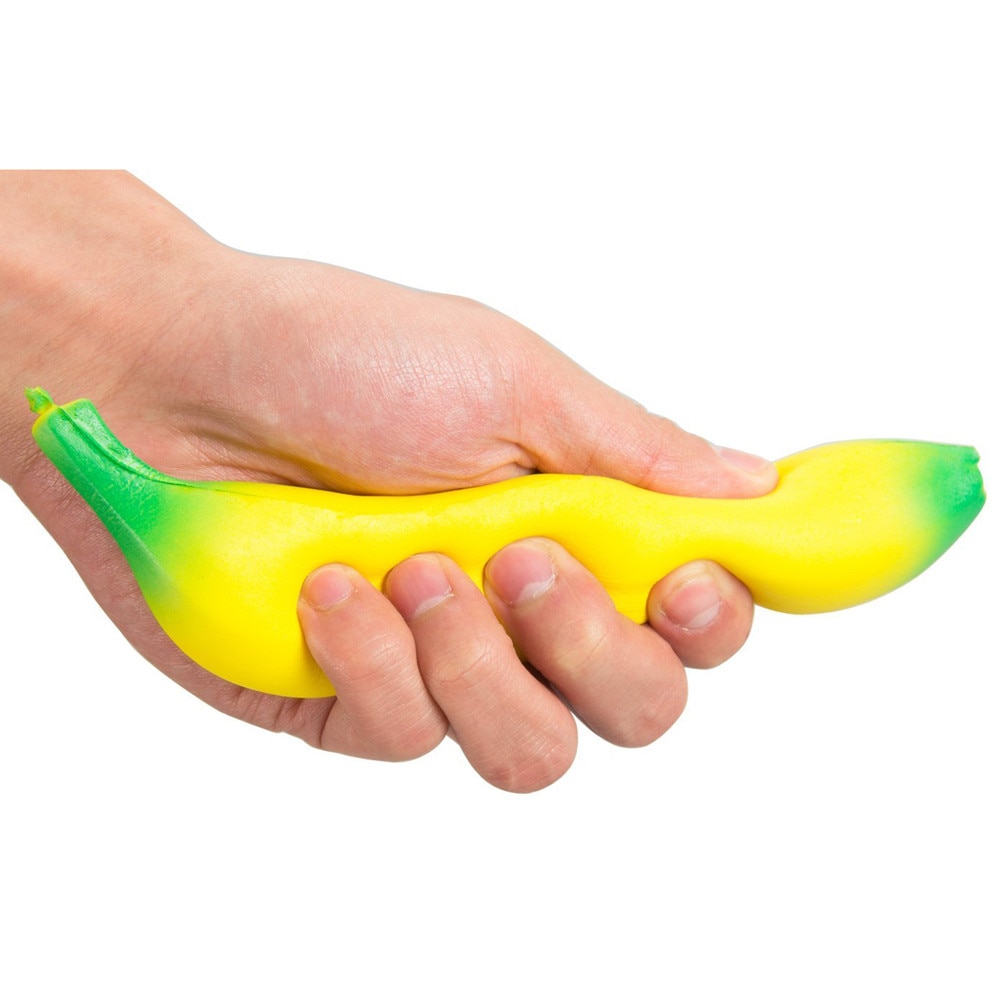 Slow Rising Squishy Banana Wrist Hand Pad Rest Kids Toy Charm Home Decoration Stress Relief toy Anti-Stress Banana Shape Toy