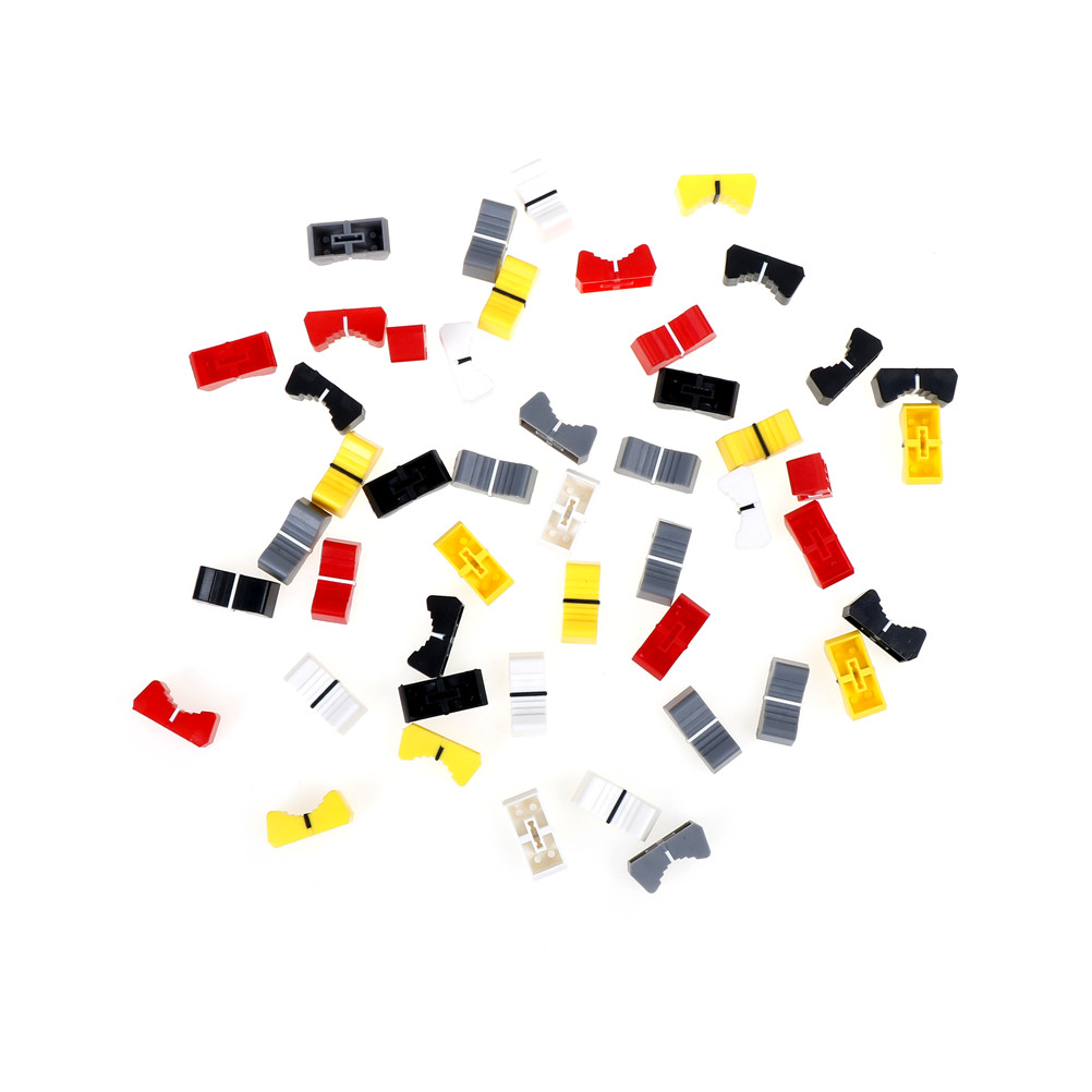 10Pcs Fader Knob Cap Touch Sensitive Slider Ribbed Mixer Desk Switch Knob Cap 8mm