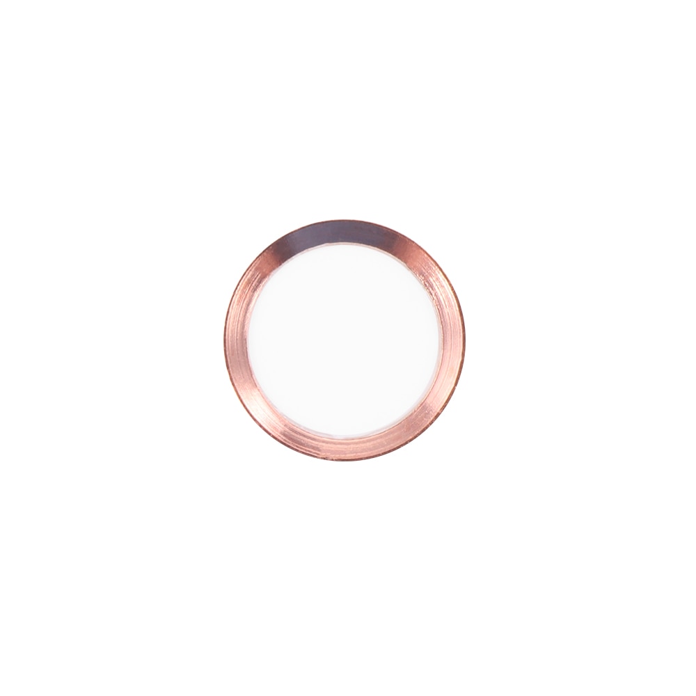 Voor Iphone 7/6S/6 7/6S/6 Plus Se/5S Voor ipad Pro Air2 Home Button Touch Id Bescherming Film Vingerafdruk Telefoon Sticker Metalen Ronde: white and rose gold