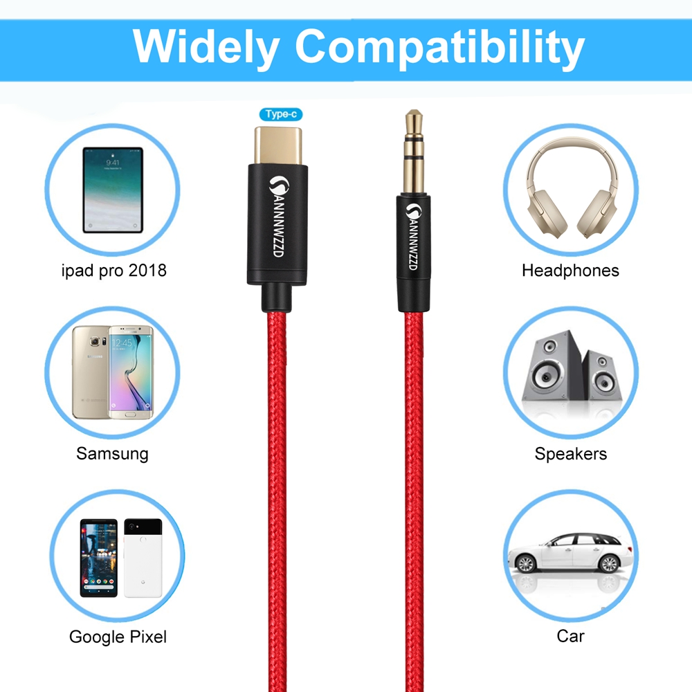 Usb Type C Male Aux Audio Kabel 3.5 Mm Jack Male Luidspreker Kabel Voor Hoofdtelefoon Aux Koord Voor xiaomi Huawei Samsung