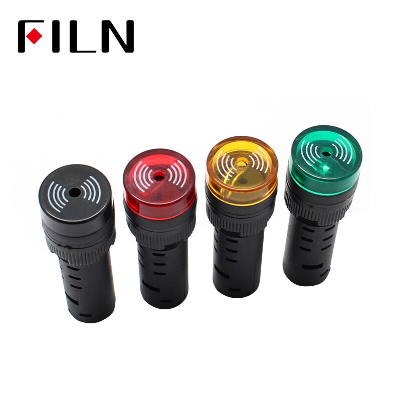 Som intermitente e som e luz do flash dispositivo de alarme buzzer ED16-22SM 22 MM 12 V 24 110 V 220 v v.