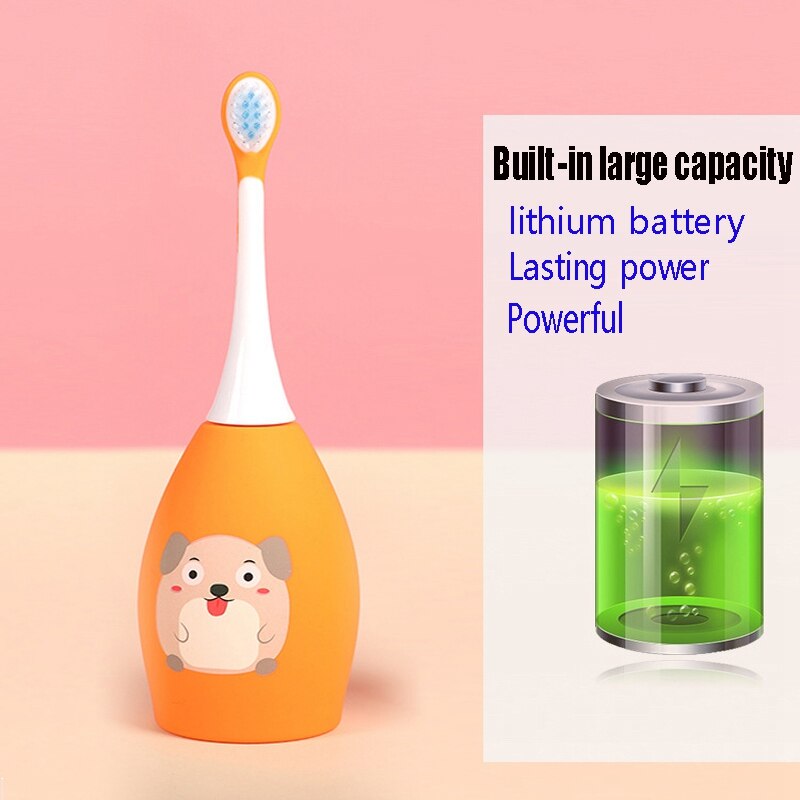 2IN1 Elektrische Tandenborstel 360 Graden Intelligente Automatische Sonic Usb Oplaadbare U-vormige Kinderen Tandenborstel
