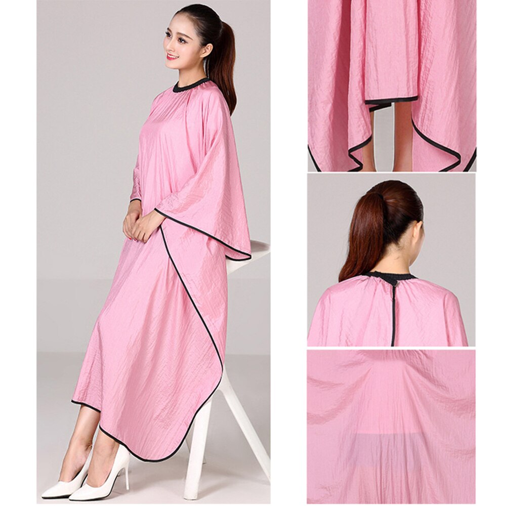 Exquisite Hairdressing Cape Practical Haircut Cape Hair Cutting Cloak Haircut Gown For Men Women (Pink)
