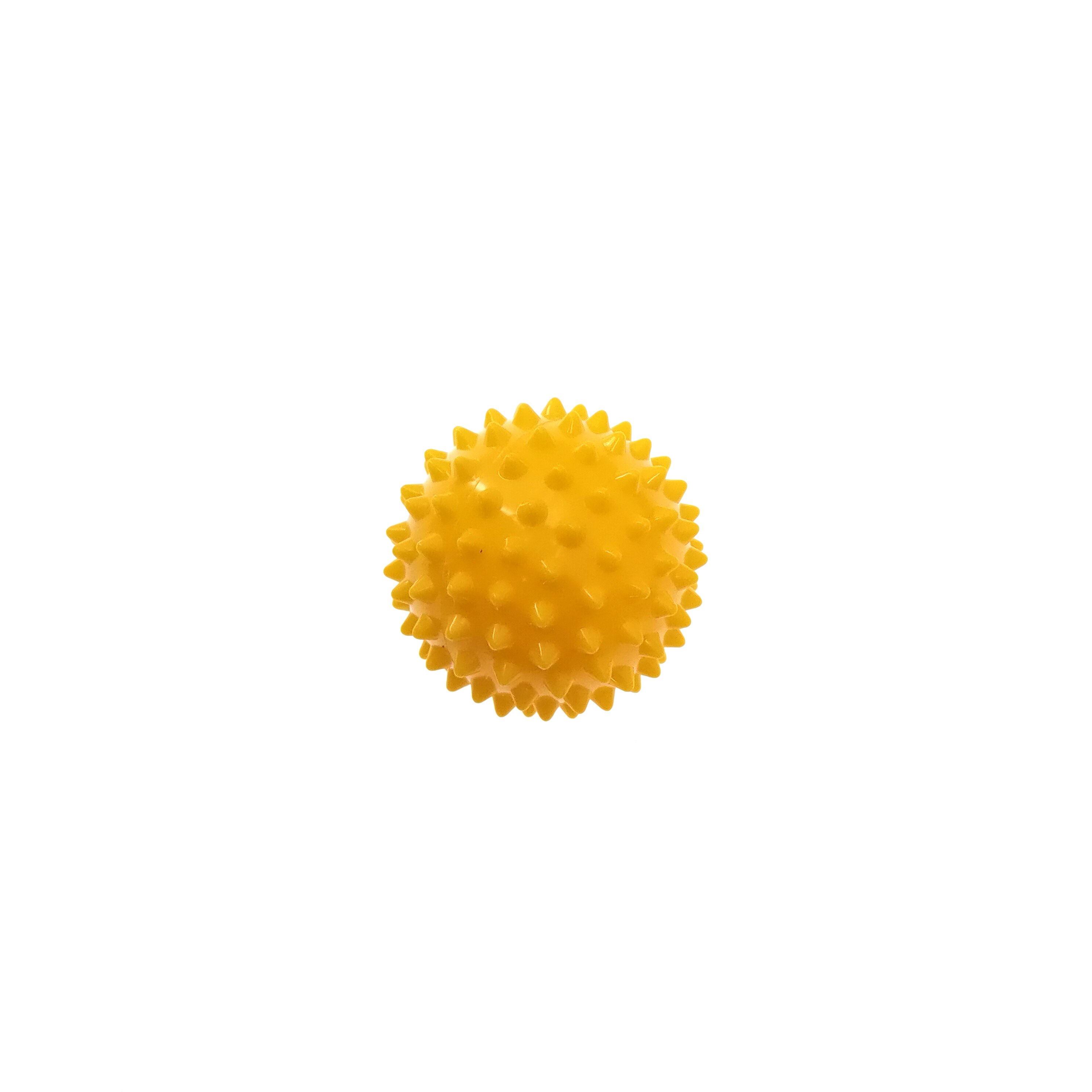 Holdbar pvc spiky massage bold udløser punkt sport fitness hånd fod smertelindring plantar fasciitis reliever pindsvin 7cm bolde: Gul
