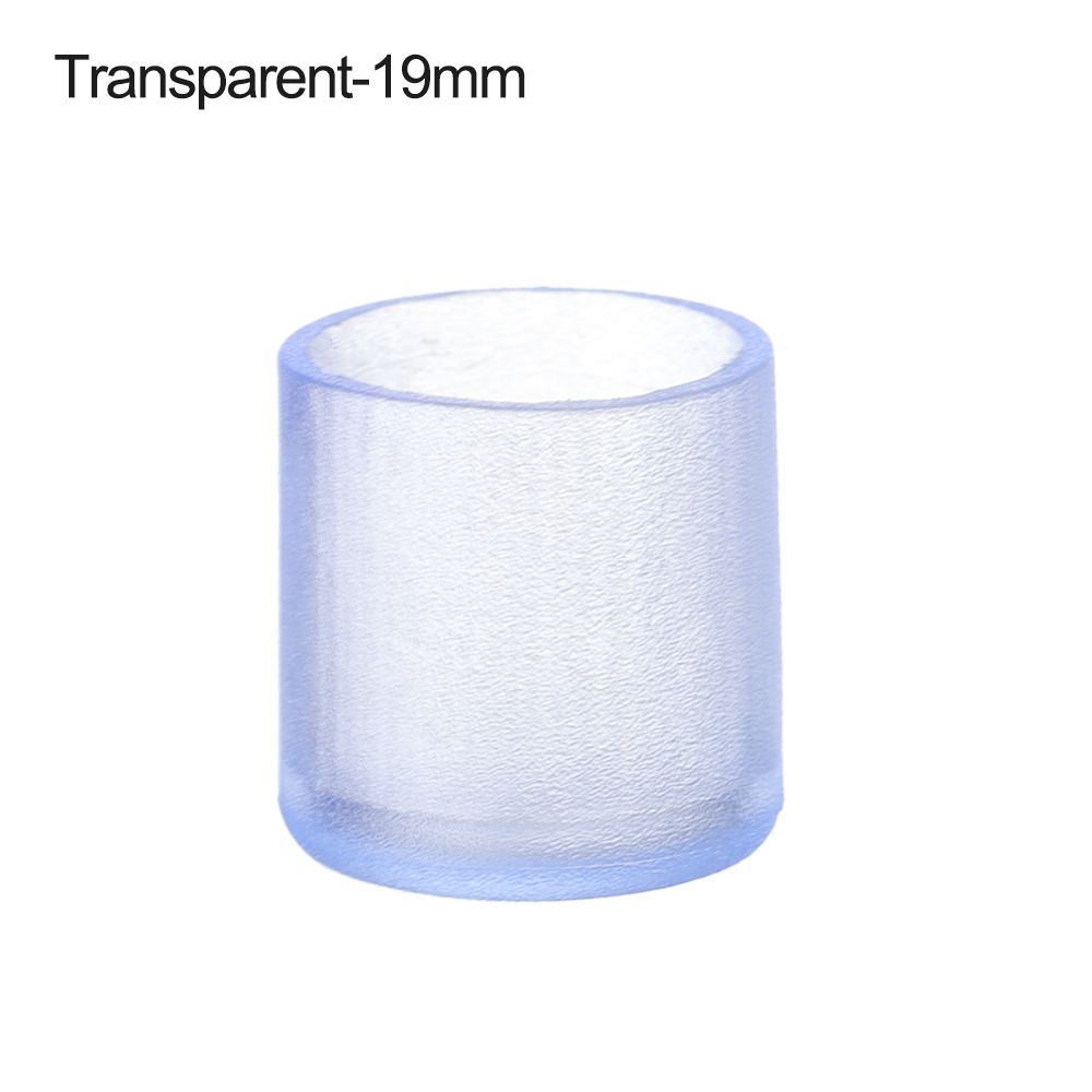10 teile/satz Tassen nicht-Unterhose Abdeckungen Socken Boden Protektoren Kunststoff Rohr Abdeckung Silikon Pads Stuhl Bein Kappen Möbel Füße: 19mm transparent