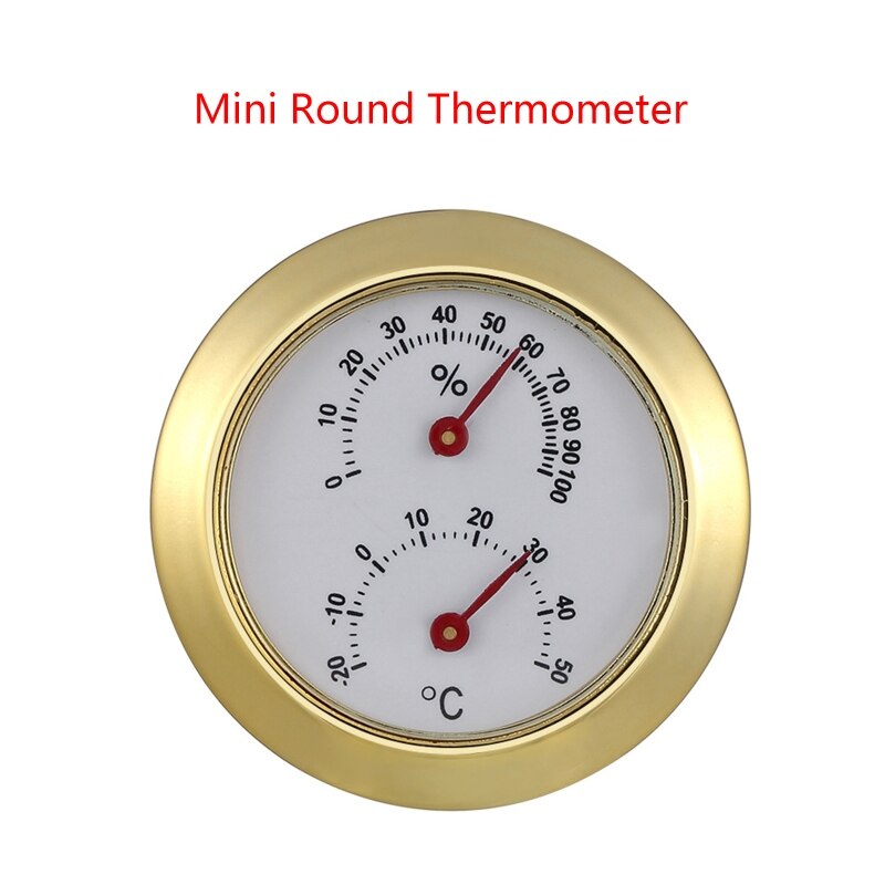 Mini higrómetro Digital redondo, termómetro, medidor de temperatura y humedad para humidificadores, tarros para puros, incubadoras, funda para guitarra, supplo