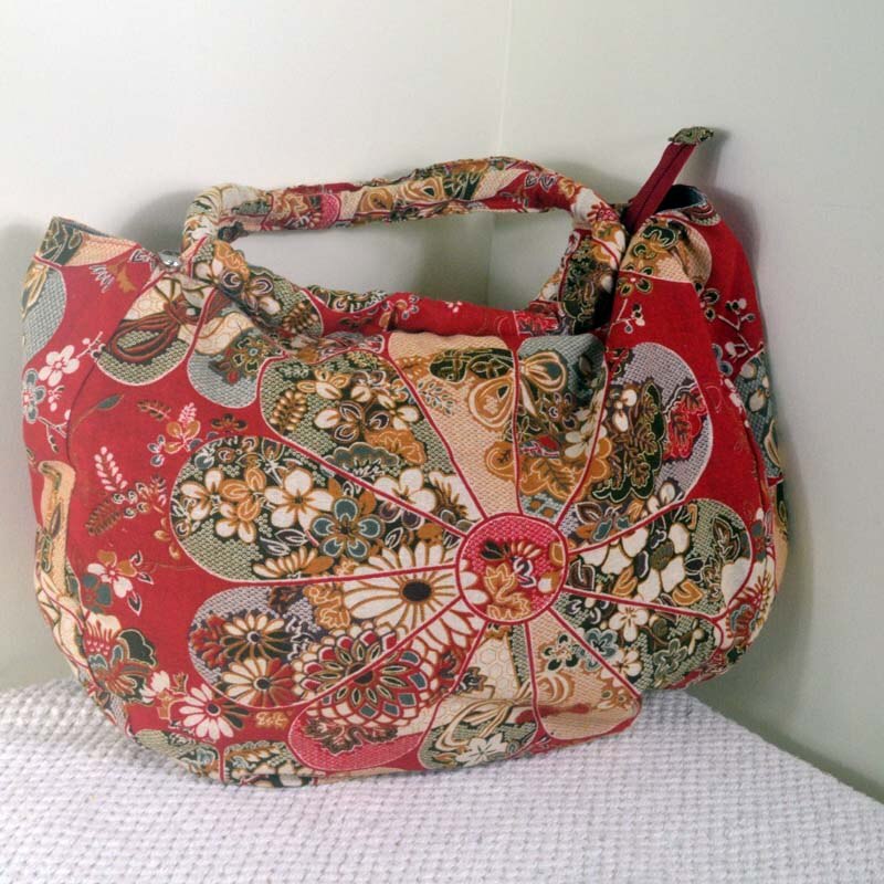 Sac à main en coton pour femmes, Vintage, Hobos, Boho, bohème, Hippie, sac à bandoulière classique à fleurs rouges,