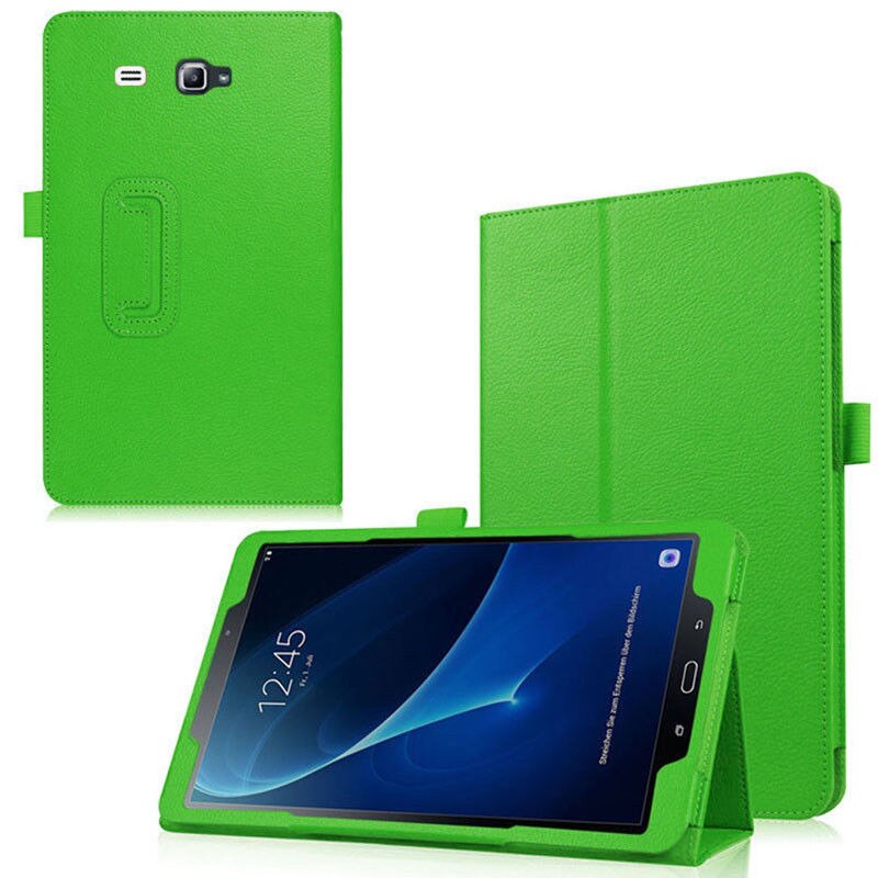 Funda magnética inteligente de cuero PU para Samsung Galaxy Tab A A6 , carcasa de 7 pulgadas con soporte, SM-T280, T285: Green