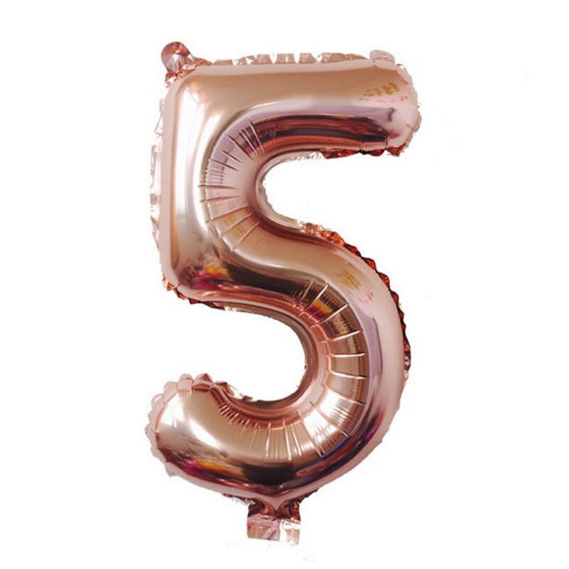 10pcs/lot Large Rose Gold 32 Inch Number Aluminum Balloon Figures Foil Balloons for Birthday Party Wedding Decoration