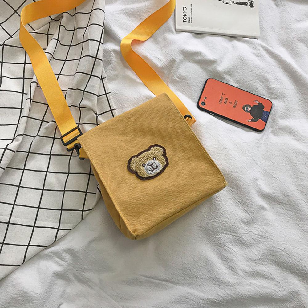 Frauen Nette Quadrat Handtasche Vielseitig Bär Bote Tasche Damen Tasche Brusttasche Schulter Tasche Crossbody Für frauen: Gelb