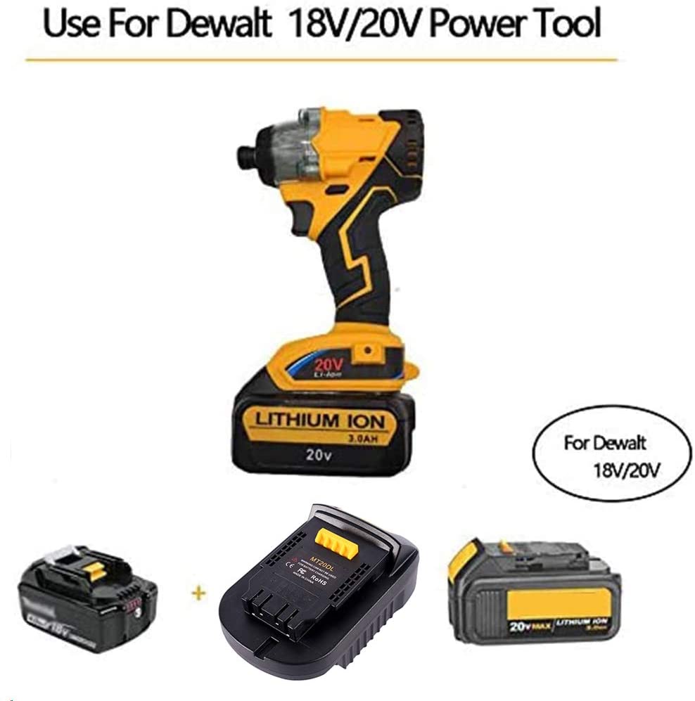 Batterij Adapter Voor Makita 18V Schakelaar Dewalt Mt20Dl Voor Dewalt 18V 20V Gereedschap Voor Makita Bl1830 bl1860 Bl1815 Li-Ion Batterij