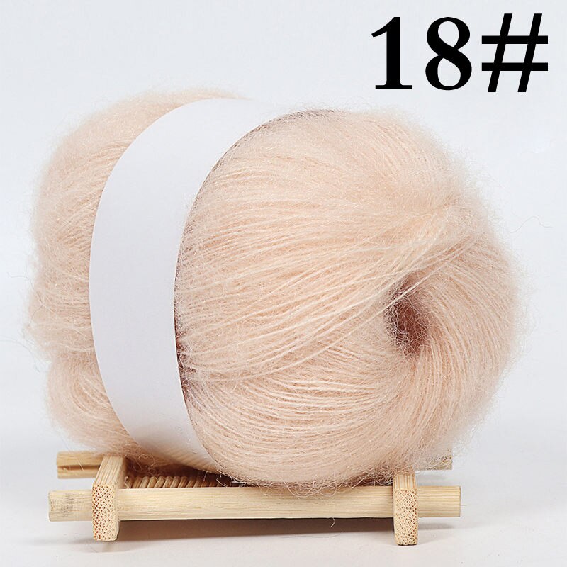 25G Praktische Mohair Garen Zachte Fijne Wol Haak Garen Voor Breien Sjaal Kleding Hoed Delicate Glad Wol Garen: 18