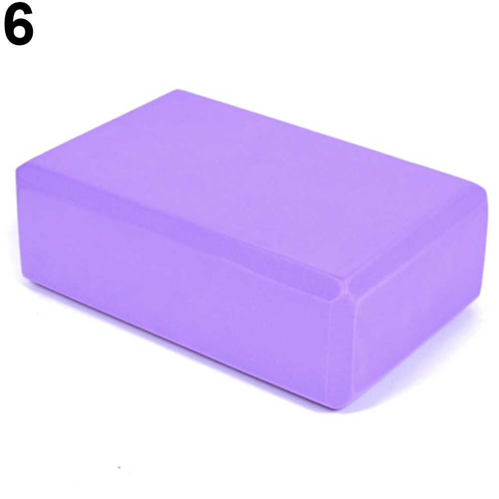 Bloques de Yoga apoyos espuma ladrillo ayuda para el estiramiento gimnasio Pilates Yoga bloque ejercicio actividad física deporte espuma EVA ladrillo: Púrpura