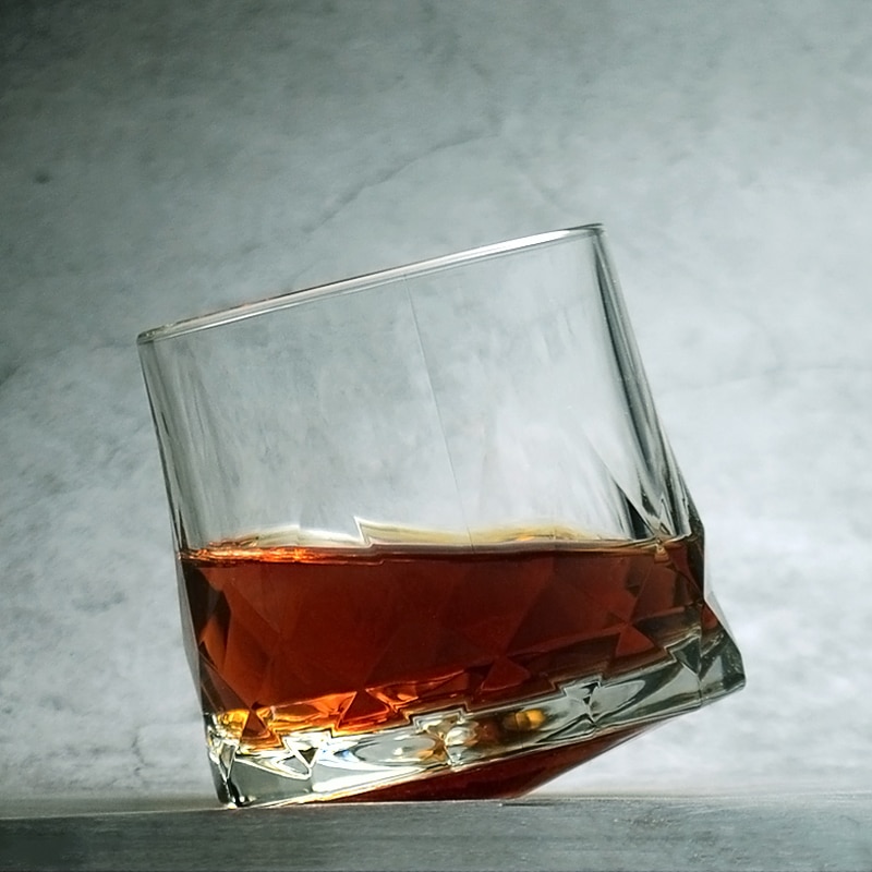hav merke whisky tumbler glass diamant prismatisk slipt tykk tung xo whisky stein kopp ølglass spinnende vinglass