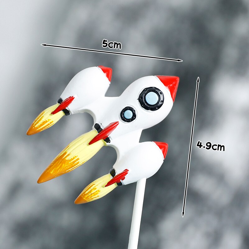 Universe Stars Rocket Astronaut Maan Gelukkige Verjaardag Brief Decoratie Cake Topper Dessert Voor Kinderen Dag Mooie