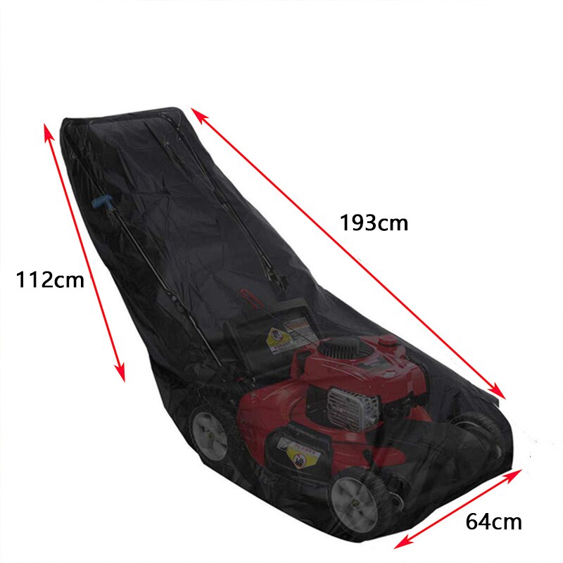 Waterproof Lawn Mower Cover With Storage Bag Outdoor Garden Windproof Sun Protection Dustproof Universal Lawn Mower Cover