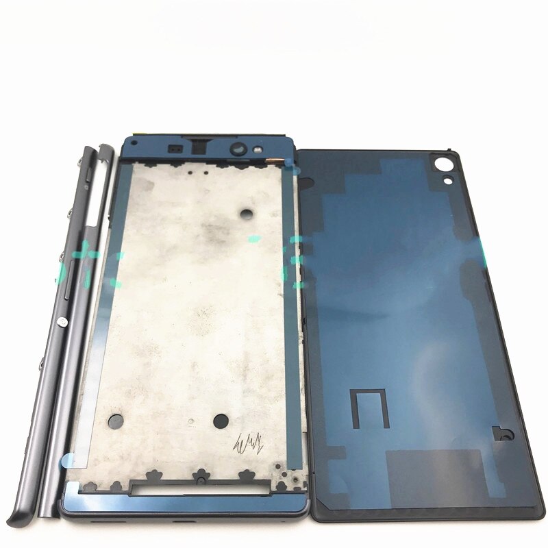 Volledige Behuizing Midden Front Frame Bezel Huisvesting Voor Sony Xperia XA Ultra C6 F3215 F3216 F3212 + Side Rail Streep met Zijknoppen