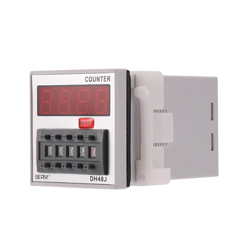 DH48J-A AC220V 50/60Hz Digital Counter Relay Display Counting Relay 1-999900 11-Pin