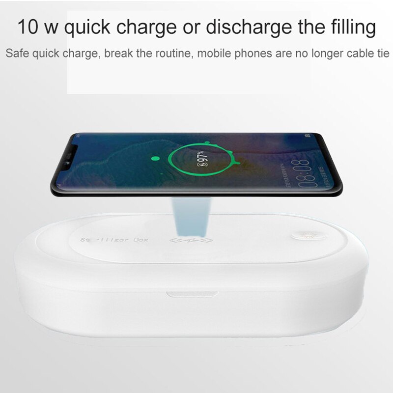 Ultrasonic cleaner Portable UV Sterilizer Box Phone Personal Sanitizer Disinfection Cabinet UV Light Lamp Wireless USB Chargin