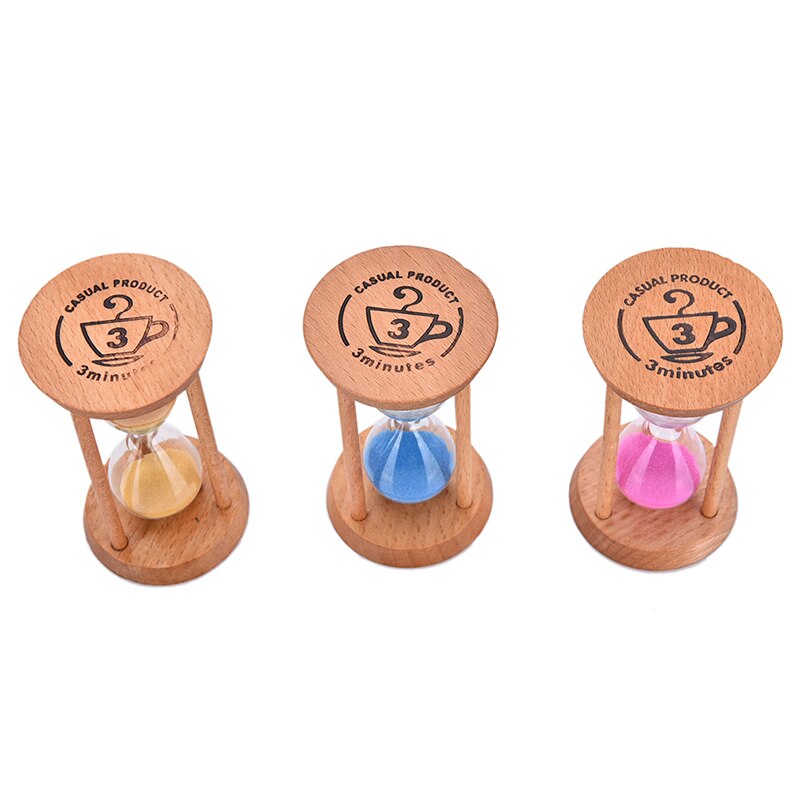 Multicolor zandloper timer - hout zand timers voor kinderen thuis en