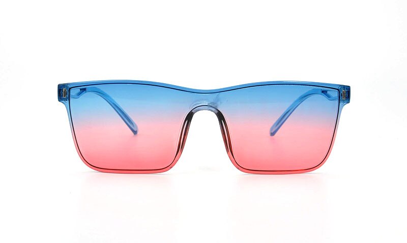 Kantløse solbriller i ét stykke med europæiske og amerikanske slikfarvede solbriller til damer