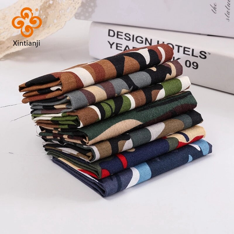 Tela de camuflaje de algodón de yardas, , tela de popelina para ropa de hombre 45*145 cm/unids TJ1343