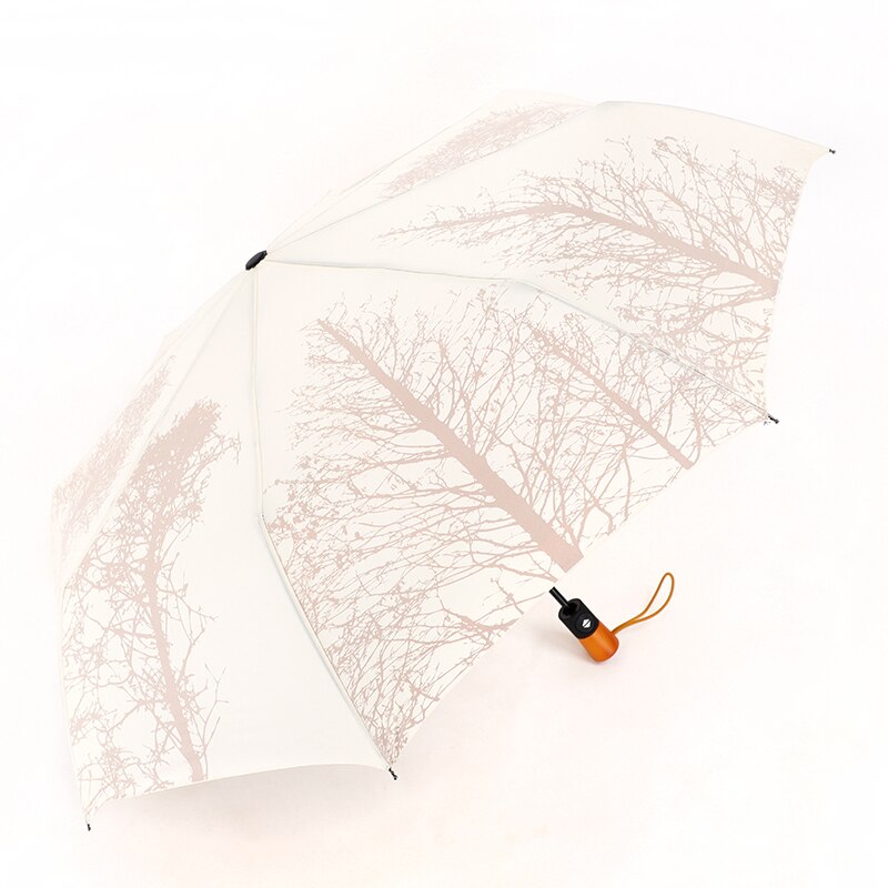 Automatische Sonnenschirm Uv Schutz Traditionellen Holz Griff Regenschirm Malerei Stoff Sonnenschirm Paraguas Frauen Regenschirm AB50UB